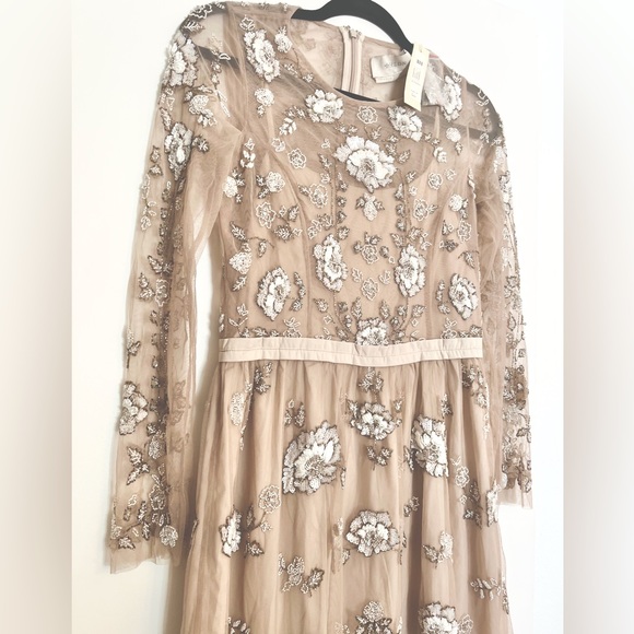 BHLDN Beautiful Taupe Sequined Dress. NWT size 10 - Picture 1 of 11